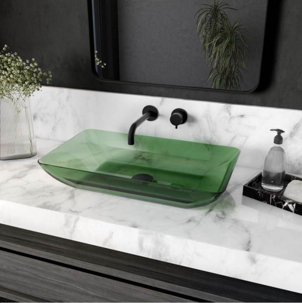 Transparent vessel sink - Green