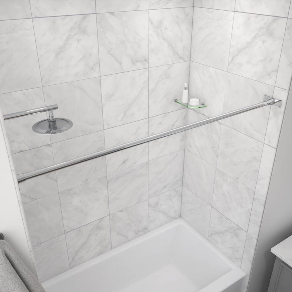 Single Straight Shower Curtain Rod