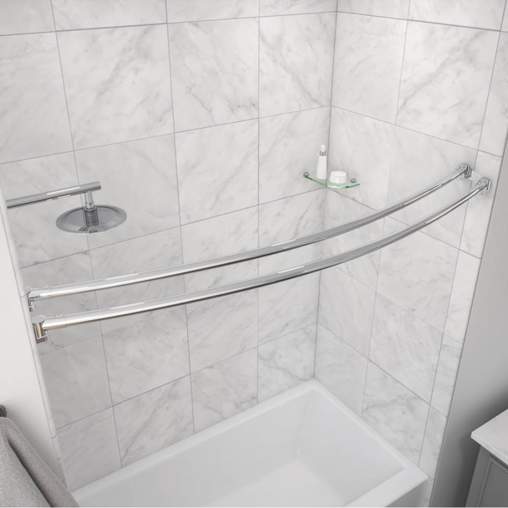 Dual Curved Shower Curtain Rod
