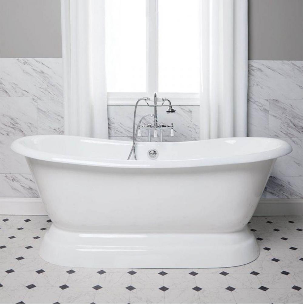 Sussex Cast Iron Double Slipper Pedestal Tub