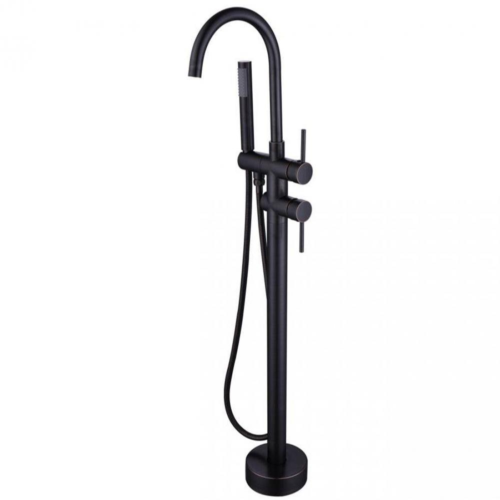 Contemporary Freestanding Faucet - Gooseneck