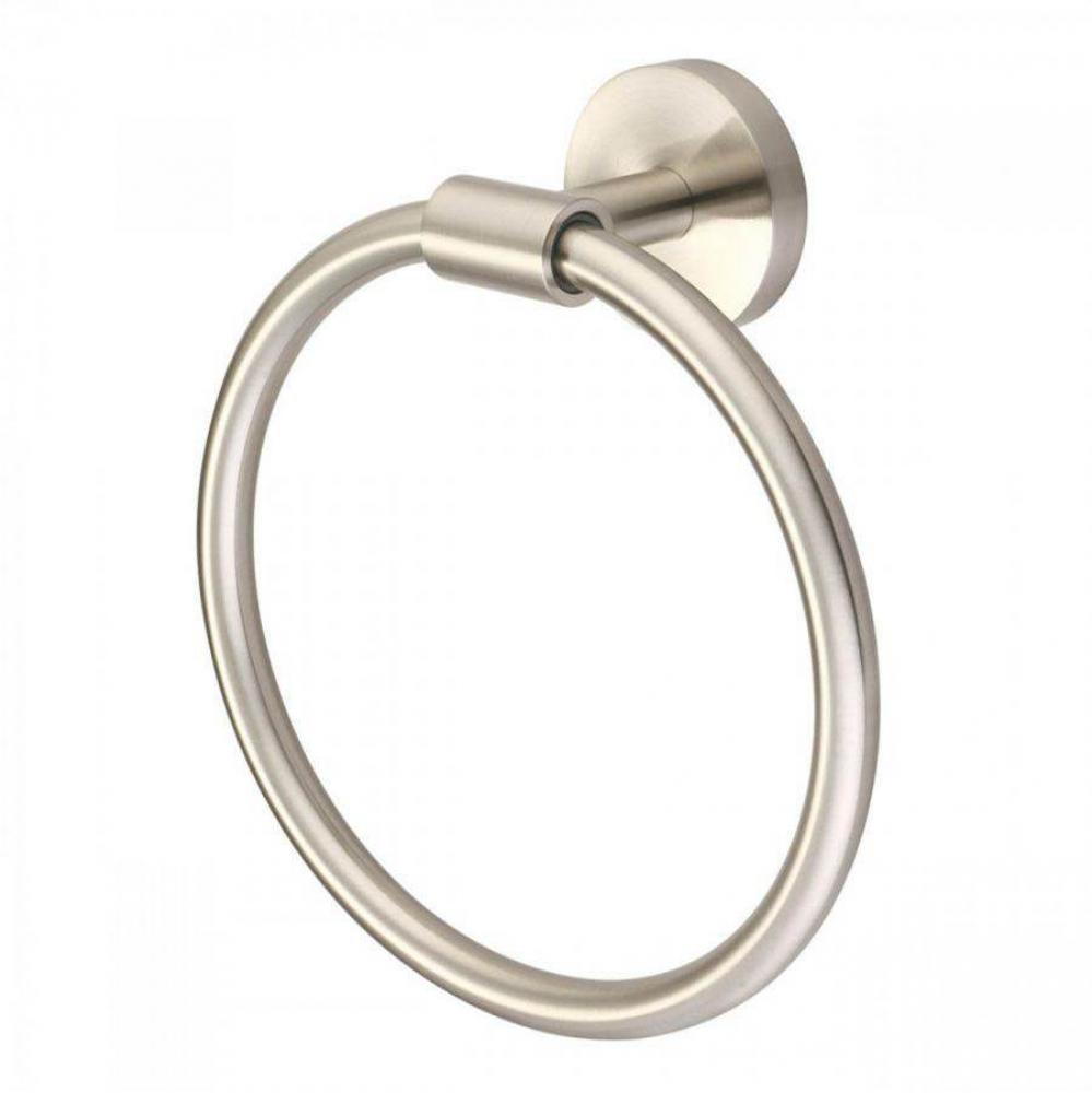 Amara Bathroom Collection Towel Ring - Vibrant Brushed Nickel