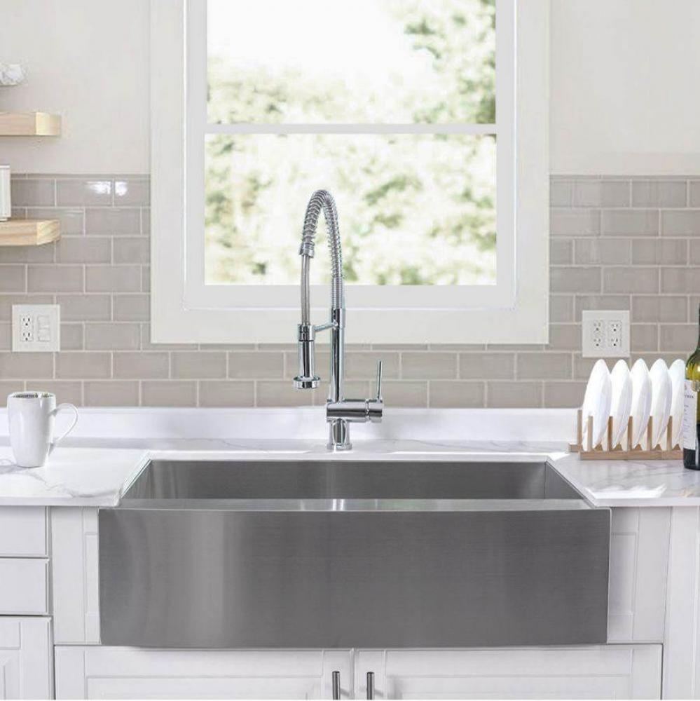 33'' X 21'' Stainless Steel Single Bowl Farmhouse Sink