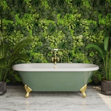 Maidstone 1201DE66-0-BILLIARD-PF - 66 Inch Cast Iron Double Ended Clawfoot Tub - No Faucet Drillings