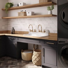 Maidstone 138-C13-2 - Cast Iron Kitchen / Bathroom Sink 2 Pair of 8'' Faucet Drillings - White