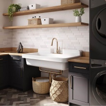 Maidstone 138-C14-2 - Cast Iron Kitchen / Laundry Sink - White