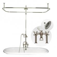 Maidstone 125-ETSR1-RS1 - Side Deck Mount Shower Kit with Classic Spout Faucet Rim Mount Shower Enclosure