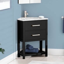 Maidstone HOLDENC24B - 24'' Corner Vanity Black