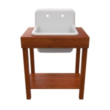 Maidstone WOOD-CON-CW - Wooden Sink Stand with Utility Sink and Utility Faucet