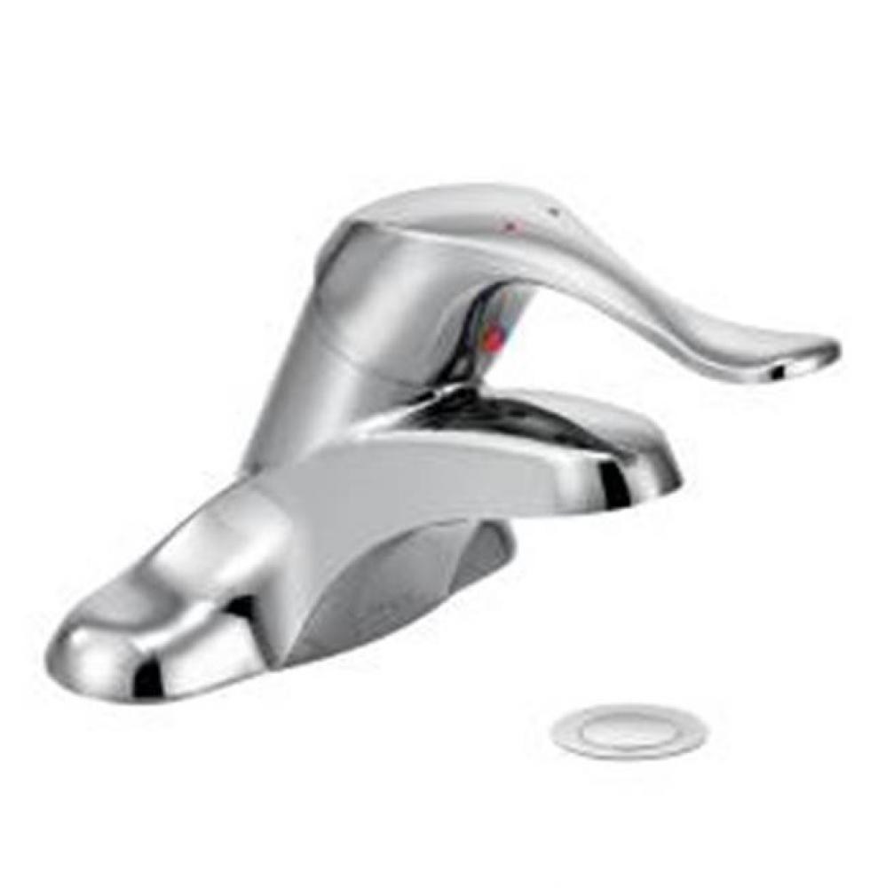 Chrome one-handle lavatory faucet