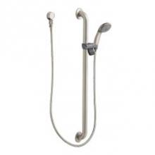 Moen Commercial 52136GBM25CBN - Classic brushed nickel slide bar/grab bar shower