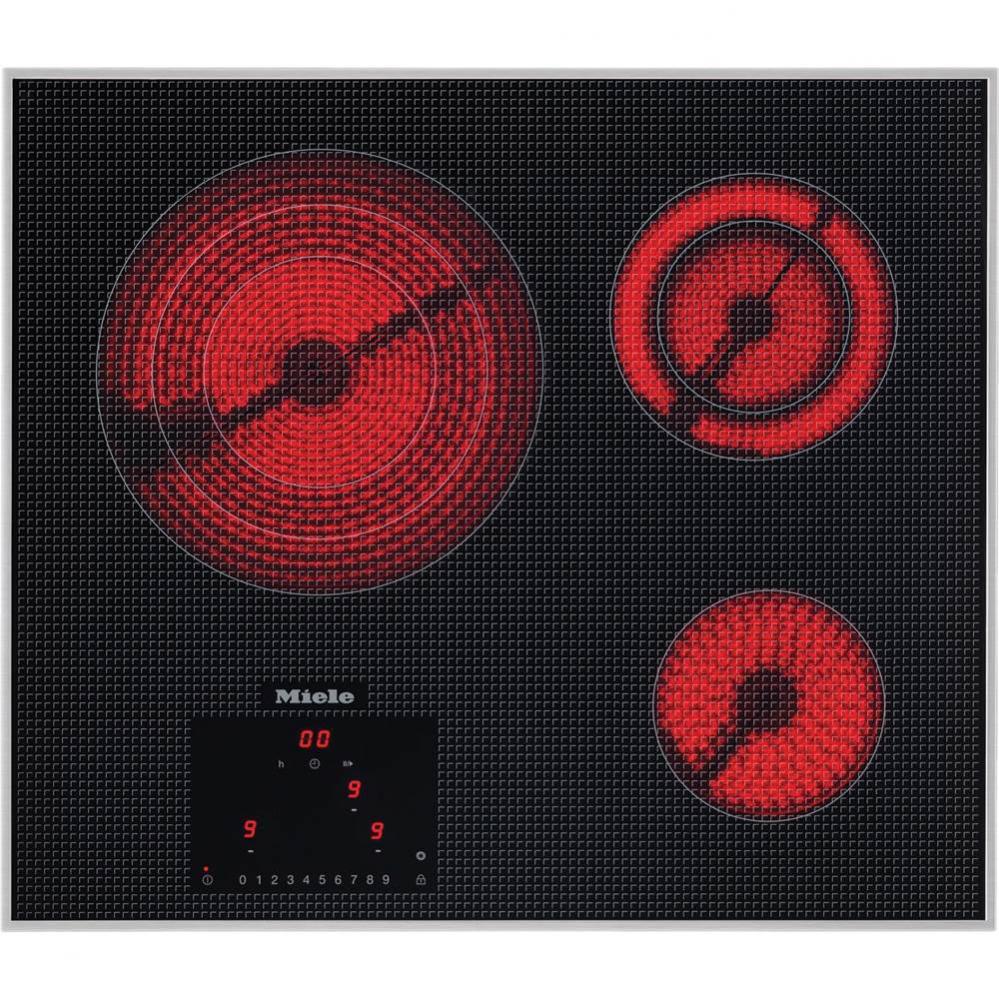 KM 5820 240V - 24'' Electric Cooktop 240 V SS Touch control