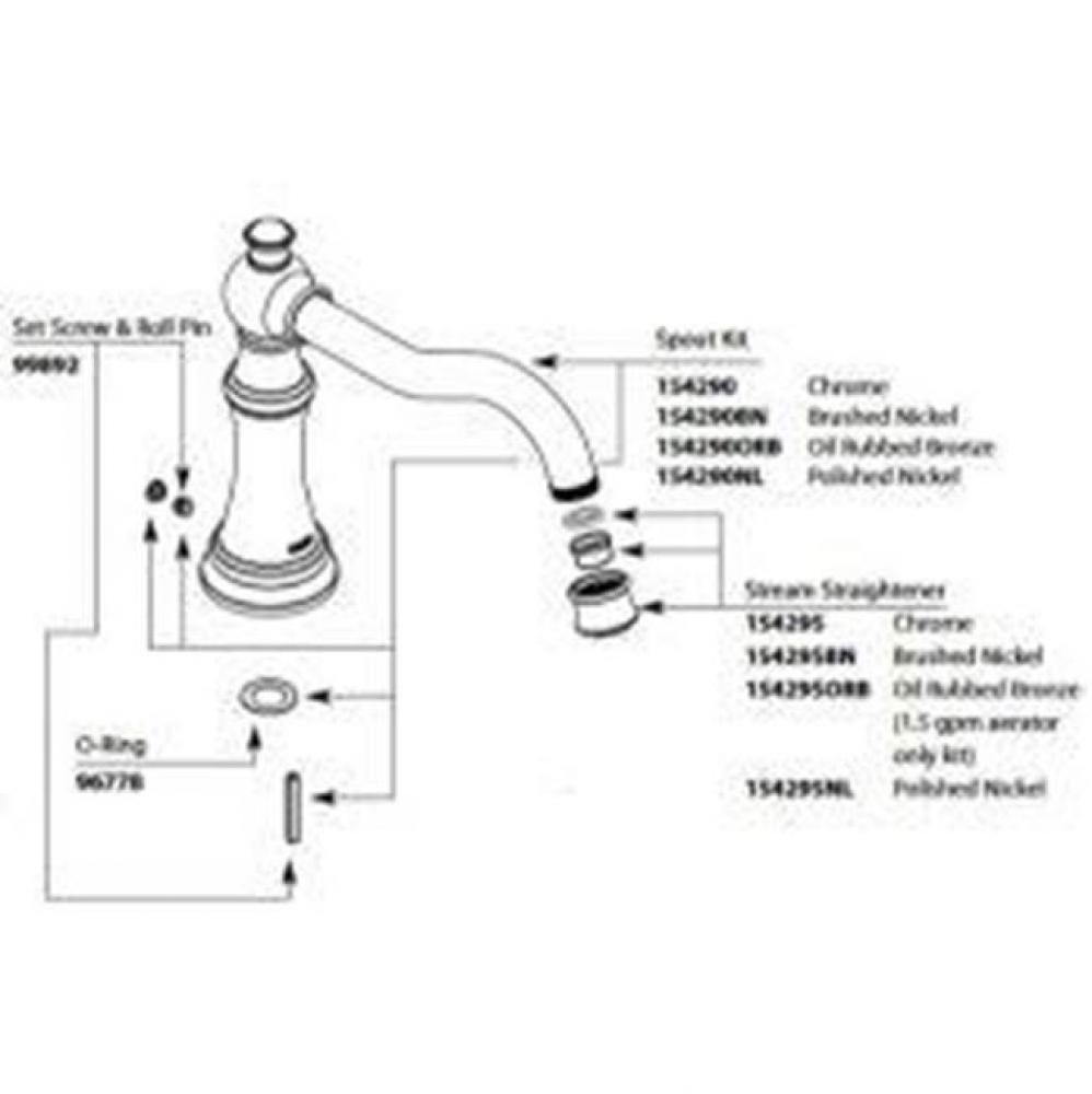 Roman tub spout