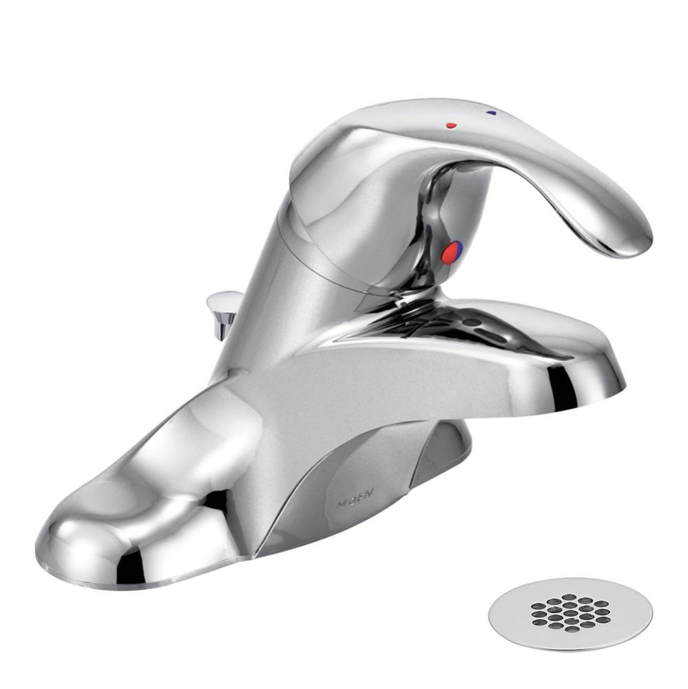 Commercial M-Bition 4-Inch Centerset Bathroom Faucet with Grid Strainer 1.5 gpm, Chrome