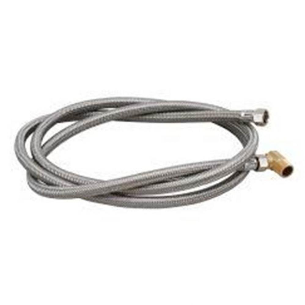 CONNECTOR,SS,BRAIDED DSHWSHER W/ELBW 72''