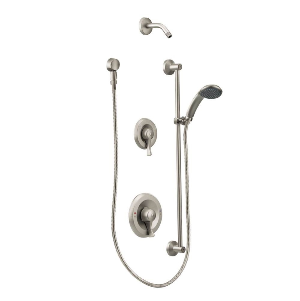Commercial 1-Handle Posi-Temp Shower Trim Kit in Brushed Nickel (Shower Head and Valve Not Include