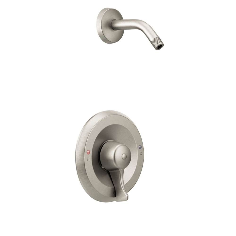Commercial Posi-Temp 1-Handle Shower Trim without Valve or Showerhead, Lever Handle, Brushed Nicke