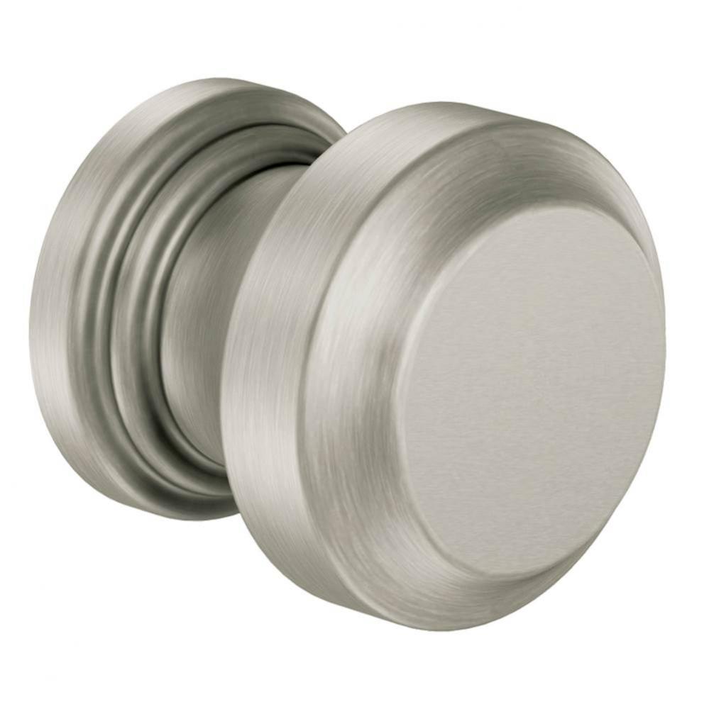 Brushed nickel drawer