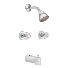 Moen Canada 2982EP - Chateau WaterSense 2-Handle Tub and Shower Faucet Trim Kit in Chrome (Valve Included)