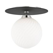 Mitzi H200501L-PN/BK - 1 LIGHT LARGE FLUSH