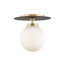 Mitzi H200501S-AGB/BK - 1 LIGHT SMALL FLUSH