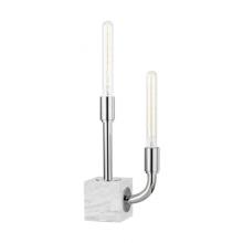 Mitzi HL165201-PN - 2 LIGHT TABLE LAMP WITH A MARBLE