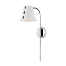 Mitzi HL174201-PN/WH - 1 LIGHT WALL SCONCE WITH