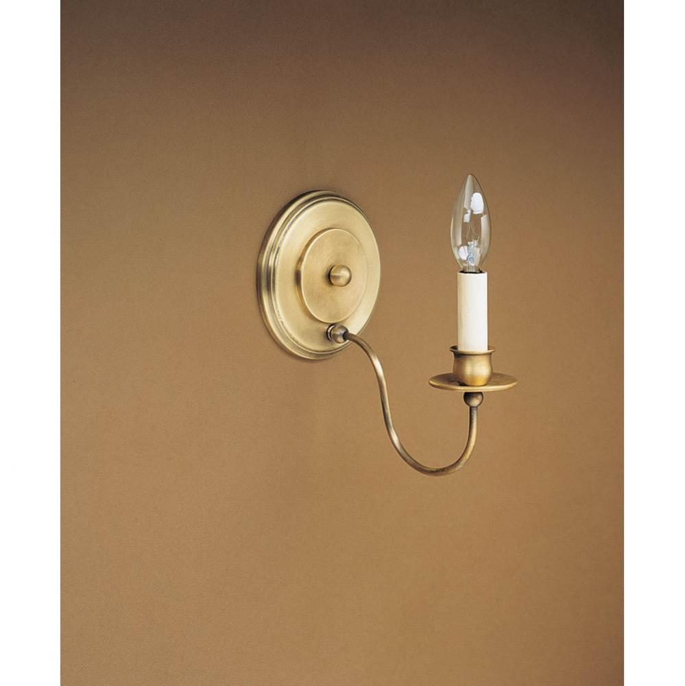 Wall Sconce 1 J-Arm Verdi Gris 1 Candelabra Socket Eggshell Shade