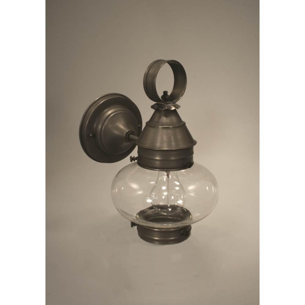 Onion Wall No Cage Verdi Gris Medium Base Socket Clear Glass