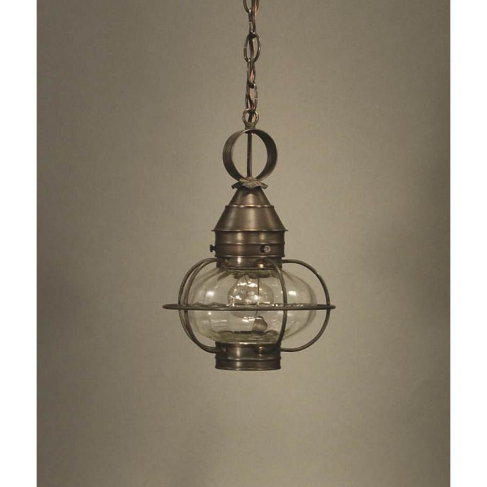 Caged Onion Hanging Verdi Gris Medium Base Socket Optic Glass