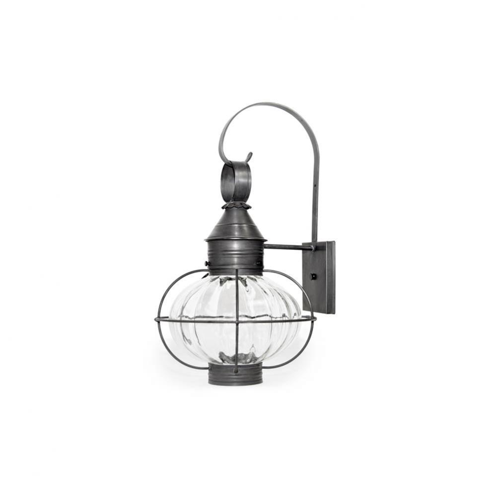 Caged Onion Wall Dark Brass Medium Base Socket Optic Glass