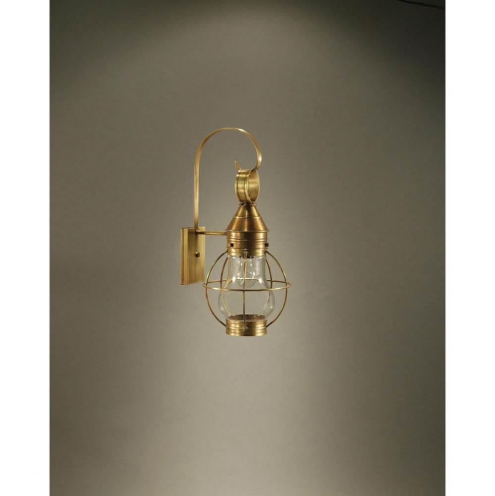 Caged Pear Wall Dark Antique Brass Medium Base Socket Clear Glass