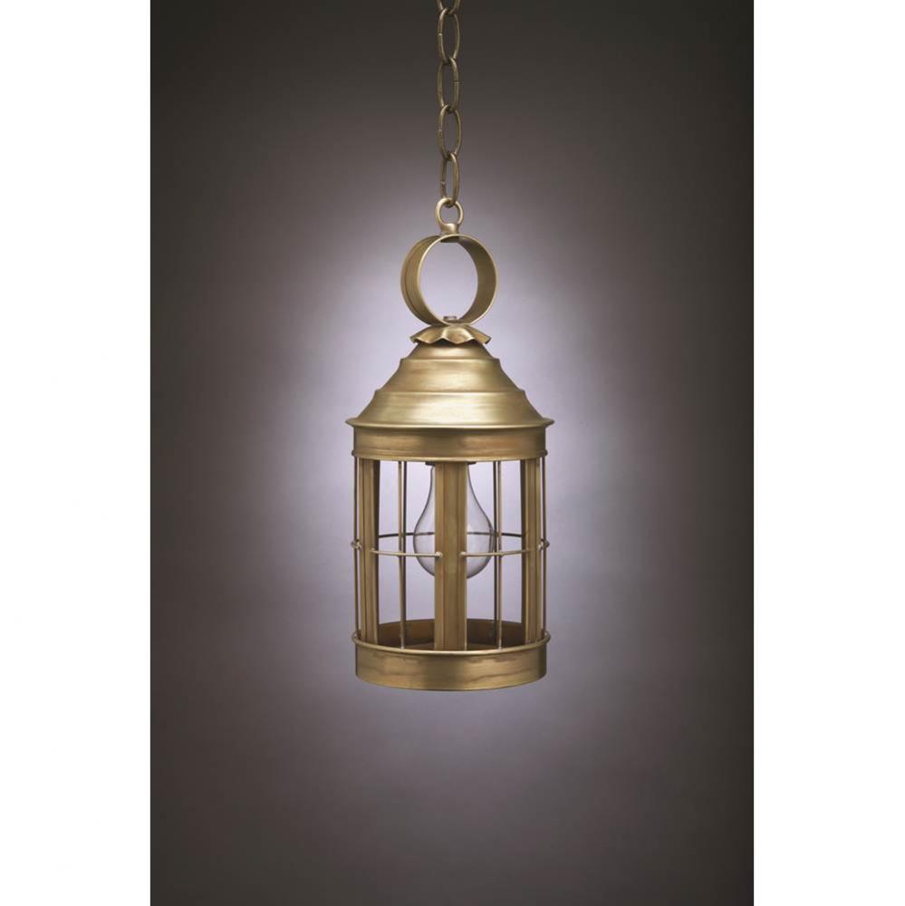 Cone Top Hanging Verdi Gris Medium Base Socket Clear Glass Open Bottom
