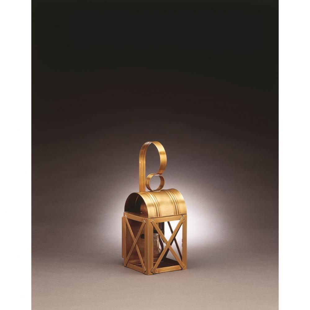 Culvert Top X-Bars Wall Dark Brass Medium Base Socket Clear Glass