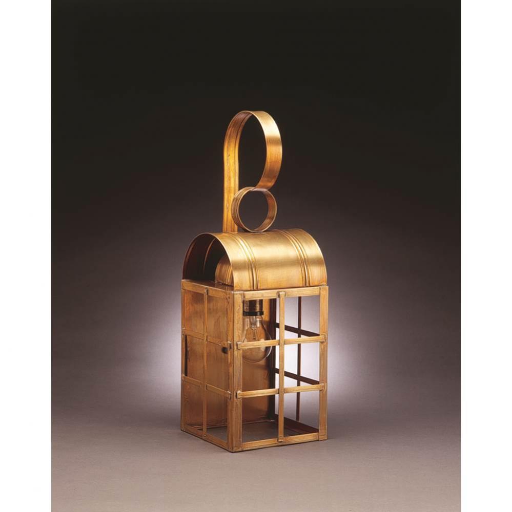 Culvert Top H-Bars Wall Dark Brass Medium Base Socket Clear Glass