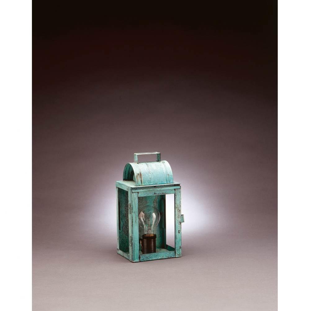 Culvert Top Wall Dark Antique Brass Medium Base Socket Clear Glass