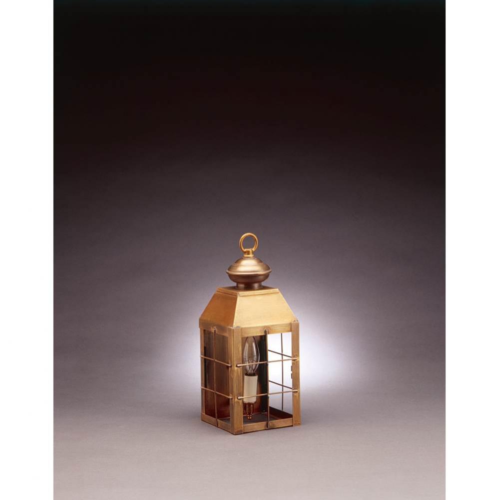 H-Rod Wall Dark Brass 1 Candelabra Socket Clear Glass