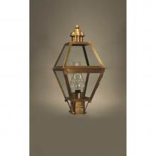 Northeast Lantern 1003-VG-CIM-CLR - Post Verdi Gris Medium Base Socket With Chimney Clear Glass