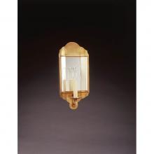 Northeast Lantern 101S-VG-LT1-PM - Small Mirrored Wall Sconce Verdi Gris 2 Cnadelabra Sockets Plain Mirror