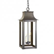 Northeast Lantern 11232-DAB-LT2-CLR - Hanging Dark Antique Brass 2 Candelabra Sockets Clear Glass