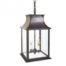 Northeast Lantern 11322-VG-LT2-CSG - Hanging Verdi Gris 2 Candelabra Sockets Clear Seedy Glass