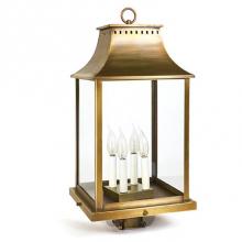 Northeast Lantern 11333-DAB-LT4-CLR - Post Dark Antique Brass 4 Candelabra Sockets Clear Glass