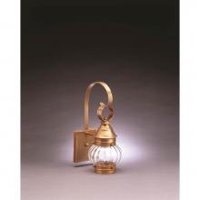 Northeast Lantern 2011-DB-MED-OPT - Onion Wall No Cage Dark Brass Medium Base Socket Optic Glass