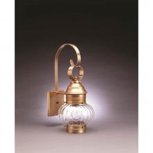 Northeast Lantern 2031-DB-MED-OPT - Onion Wall No Cage Dark Brass Medium Base Socket Optic Glass