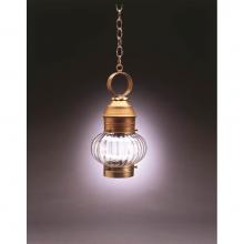 Northeast Lantern 2032-VG-MED-OPT - Onion Hanging No Cage Verdi Gris Medium Base Socket Optic Glass