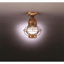 Northeast Lantern 2514-VG-MED-CLR - Caged Onion Flush Verdi Gris Medium Base Socket Clear Glass