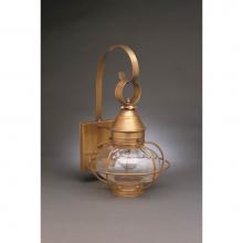 Northeast Lantern 2521-AB-MED-OPT - Caged Onion Wall Antique Brass Medium Base Socket Optic Glass