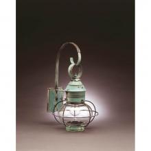 Northeast Lantern 2531-DAB-MED-CLR - Caged Onion Wall Dark Antique Brass Medium Base Socket Clear Glass