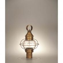Northeast Lantern 2533-DB-MED-CLR - Caged Onion Post Dark Brass Medium Base Socket Clear Glass