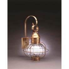 Northeast Lantern 2541-VG-MED-OPT - Caged Onion Wall Verdi Gris Medium Base Socket Optic Glass